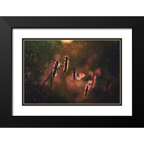 Symbol of the soul Black Modern Wood Framed Art Print with Double Matting by Trajkovic, Dragana