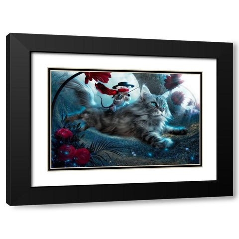 The Hero Black Modern Wood Framed Art Print with Double Matting by Kiciak, Christophe