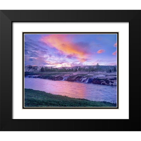 Firehole River-Yellowstone National Park-Wyoming Black Modern Wood Framed Art Print with Double Matting by Fitzharris, Tim