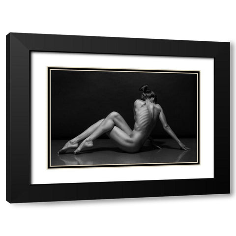 bodyscape Black Modern Wood Framed Art Print with Double Matting by Belovodchenko, Anton