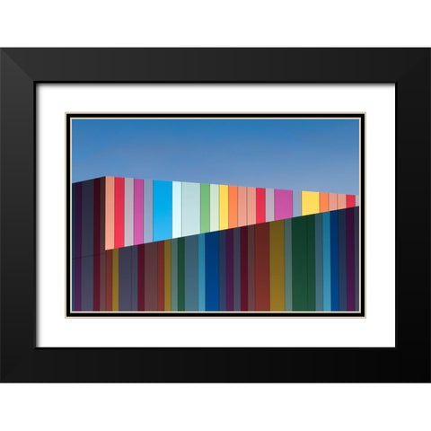 Urban candy Black Modern Wood Framed Art Print with Double Matting by Evans, Gregory