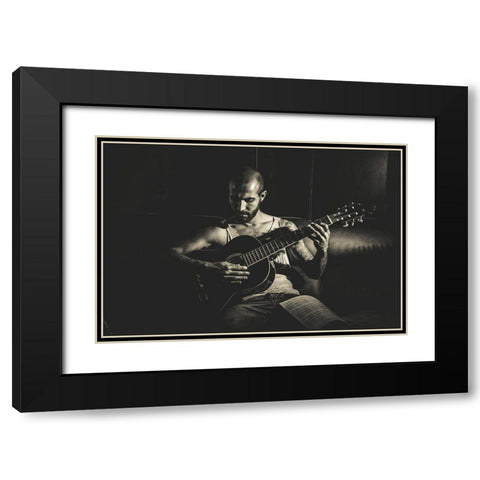 Music Black Modern Wood Framed Art Print with Double Matting by Rodarte, Diego