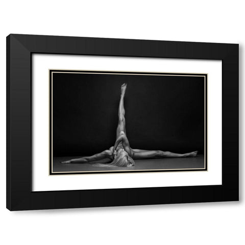 bodyscape Black Modern Wood Framed Art Print with Double Matting by Belovodchenko, Anton