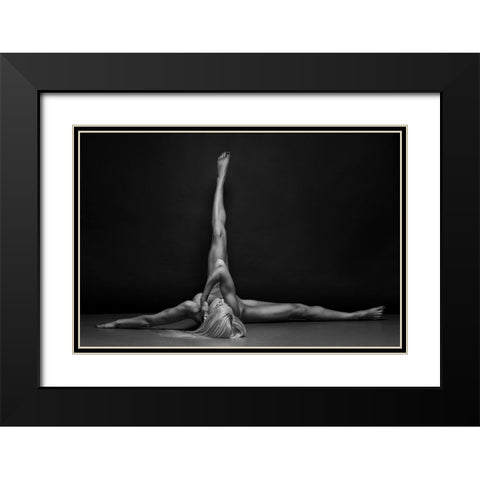 bodyscape Black Modern Wood Framed Art Print with Double Matting by Belovodchenko, Anton