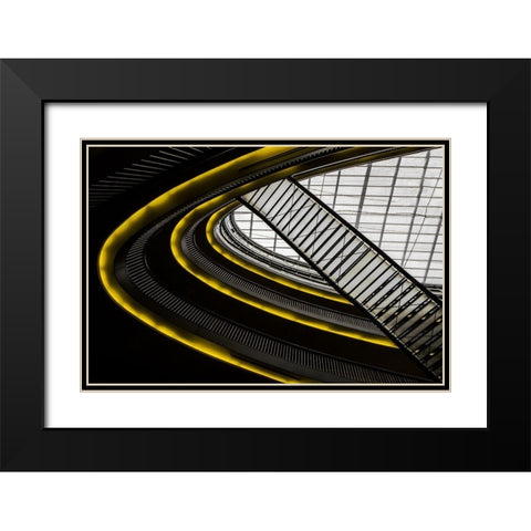 On higher level ... Black Modern Wood Framed Art Print with Double Matting by Claes, Gilbert