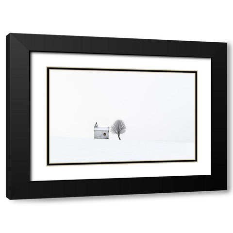 The Chapel Black Modern Wood Framed Art Print with Double Matting by Meier, Tom