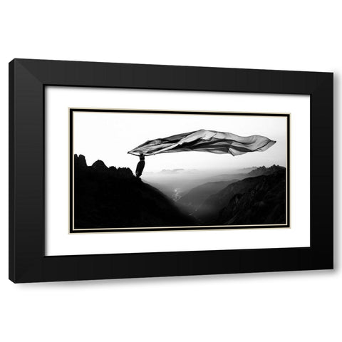 Free as the wind Black Modern Wood Framed Art Print with Double Matting by Odorizzi, Patrick