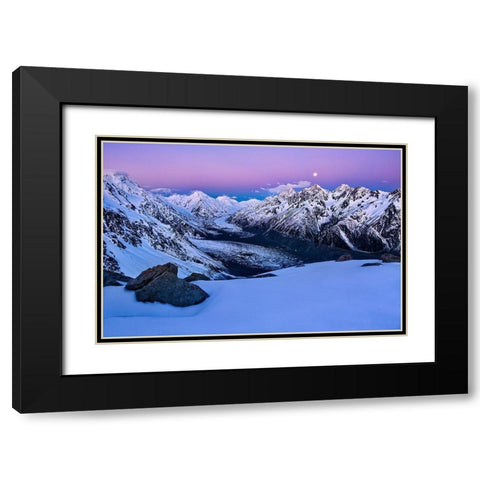 A State of Tranquility Black Modern Wood Framed Art Print with Double Matting by Zhang, Yan