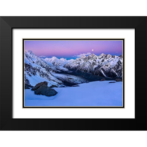 A State of Tranquility Black Modern Wood Framed Art Print with Double Matting by Zhang, Yan