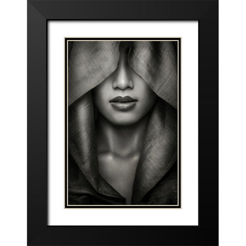 Hood Black Modern Wood Framed Art Print with Double Matting by Azalaka