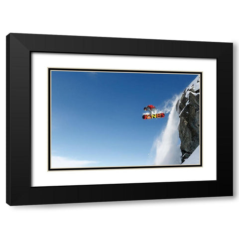 Lac des Vaux Black Modern Wood Framed Art Print with Double Matting by Sanne, Jakob