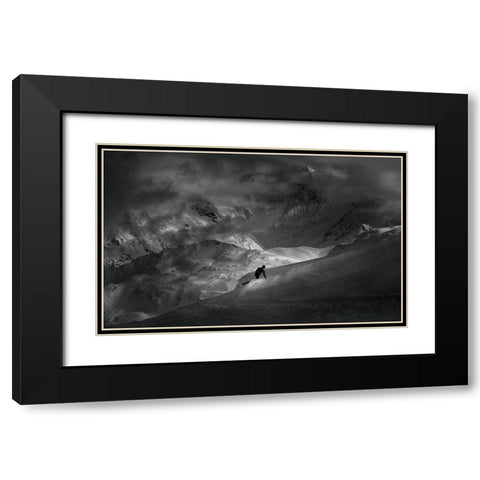 Adventure with Concerns Black Modern Wood Framed Art Print with Double Matting by Svoboda Mqep, Peter