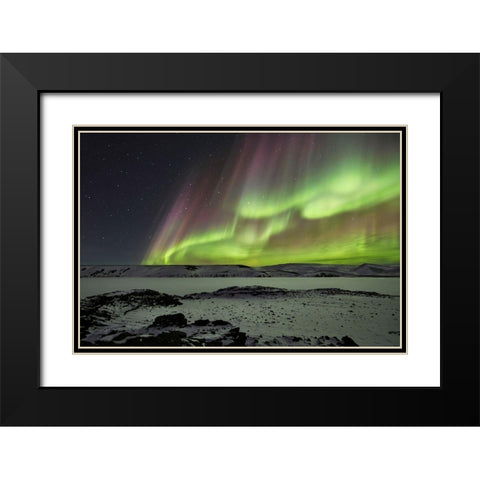 Celestial Black Modern Wood Framed Art Print with Double Matting by Ingibergsson, Bragi