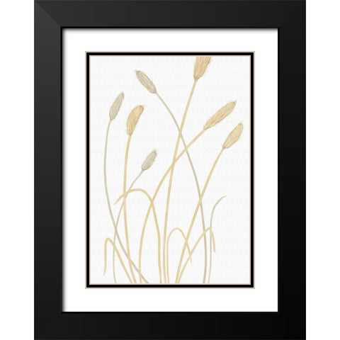 Bunny Grass 01 Black Modern Wood Framed Art Print with Double Matting by Artographie Studio
