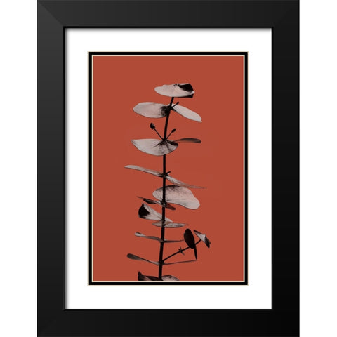 Eucalyptus Rust 02 Black Modern Wood Framed Art Print with Double Matting by Artographie Studio