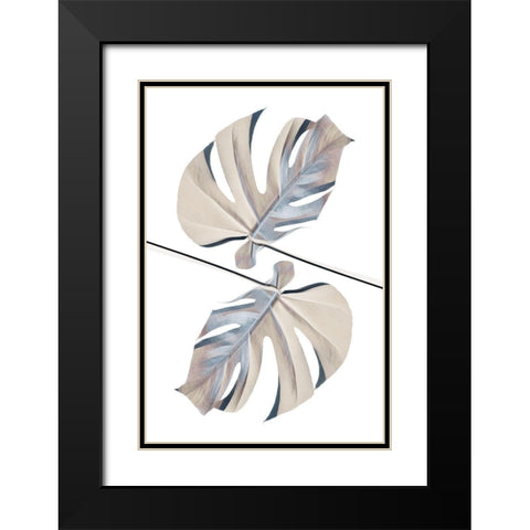 Ying Yang 02 Black Modern Wood Framed Art Print with Double Matting by Artographie Studio