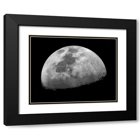 Oh Look At The Moon-Shes Shining Up There Black Modern Wood Framed Art Print with Double Matting by Chakraborty, Mainak