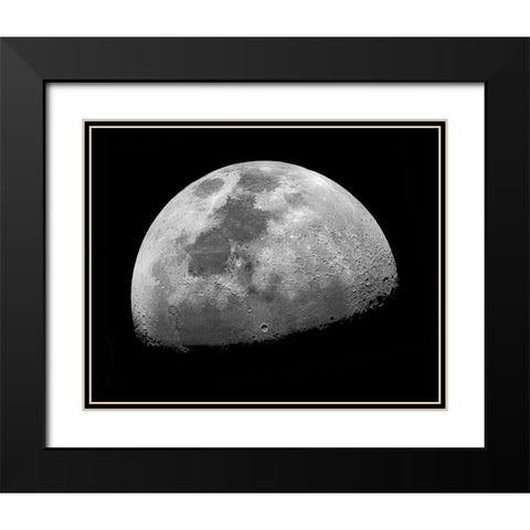 Oh Look At The Moon-Shes Shining Up There Black Modern Wood Framed Art Print with Double Matting by Chakraborty, Mainak