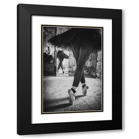 Legs in a Mirror Black Modern Wood Framed Art Print with Double Matting by Schleicher-Schwarz, Roswitha