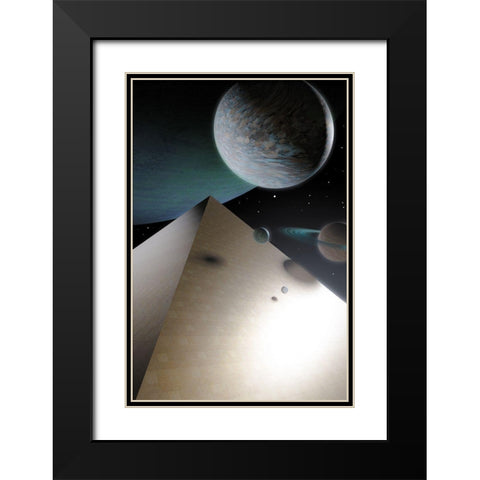 Ksms Black Modern Wood Framed Art Print with Double Matting by Malibtt