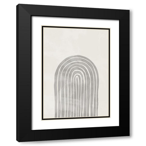 Arch Thick 002 Black Modern Wood Framed Art Print with Double Matting by Artographie Studio