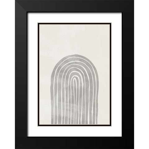 Arch Thick 002 Black Modern Wood Framed Art Print with Double Matting by Artographie Studio