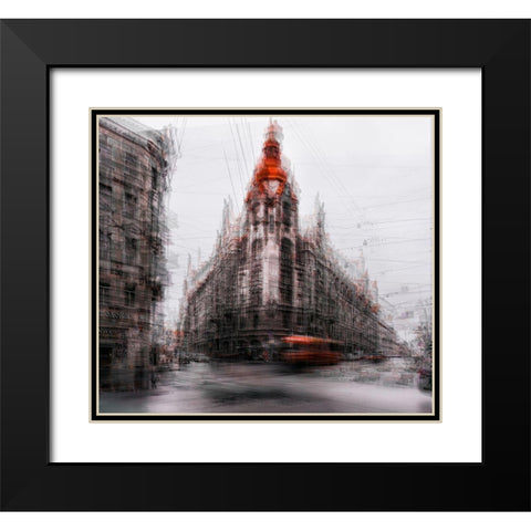 Red Tip Black Modern Wood Framed Art Print with Double Matting by Chiriaco, Carmine
