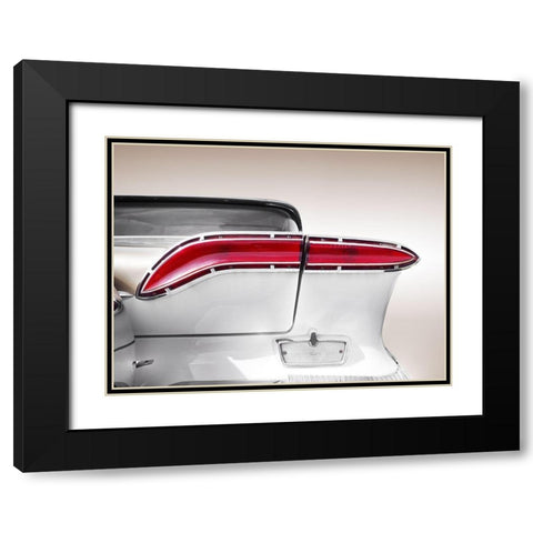 US classic car 1958 taillight abstract Black Modern Wood Framed Art Print with Double Matting by Gube, Beate