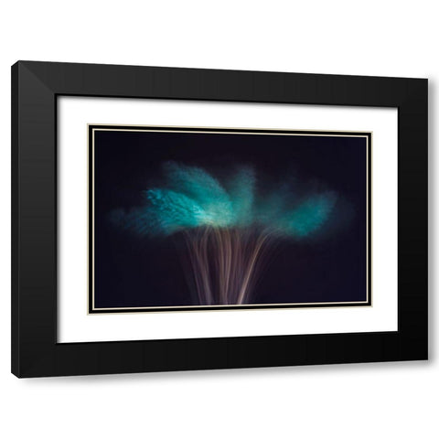 Visions in the Dark Black Modern Wood Framed Art Print with Double Matting by Kiral, Cicek