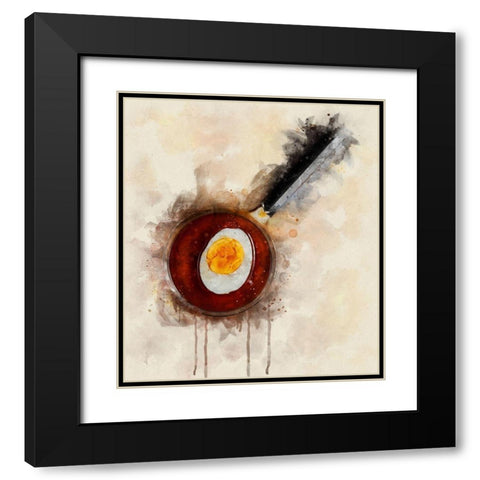 The Black tea Bath Black Modern Wood Framed Art Print with Double Matting by Bulus, Razvan