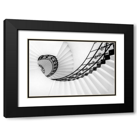 Golden Ratio Black Modern Wood Framed Art Print with Double Matting by Turkistani, Hanaa