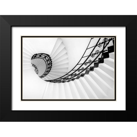 Golden Ratio Black Modern Wood Framed Art Print with Double Matting by Turkistani, Hanaa
