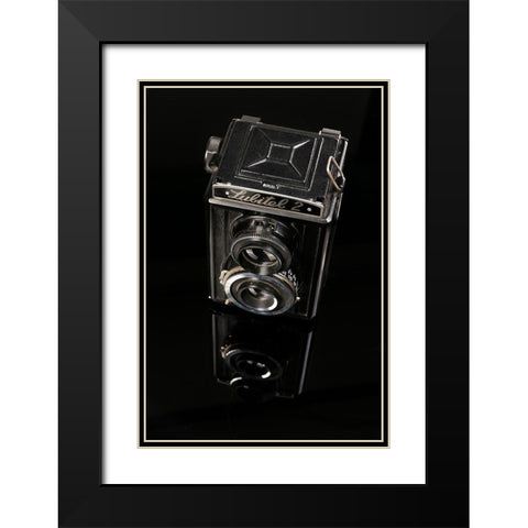 Negative Black Modern Wood Framed Art Print with Double Matting by Hosseinartpics