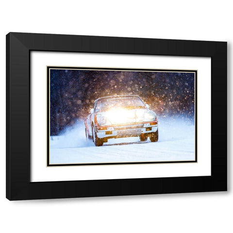German Sports Car Black Modern Wood Framed Art Print with Double Matting by Szabo, Attila