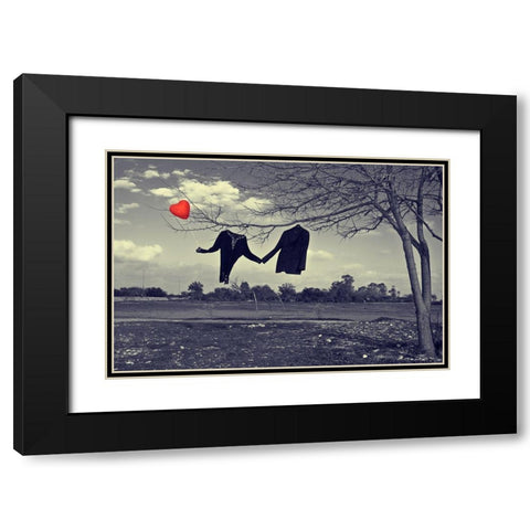 Immortal Love Black Modern Wood Framed Art Print with Double Matting by Barun, Ibrahim