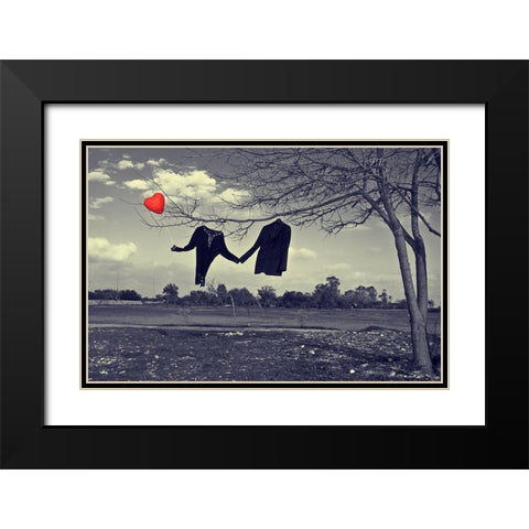 Immortal Love Black Modern Wood Framed Art Print with Double Matting by Barun, Ibrahim