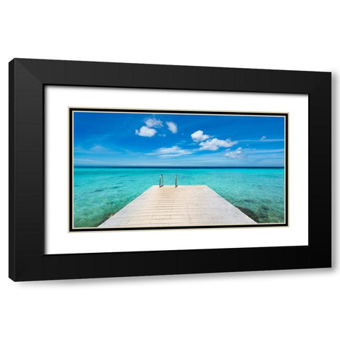 Caribbean Dream Black Modern Wood Framed Art Print with Double Matting by Leske, Mike