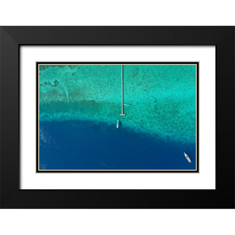 The Ocean Black Modern Wood Framed Art Print with Double Matting by Masrie, Muslianshah