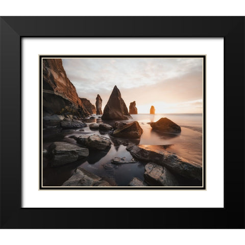 The Three Sisters Black Modern Wood Framed Art Print with Double Matting by Regius Polgar, Zoltan