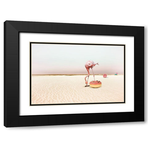 Donutbeach Black Modern Wood Framed Art Print with Double Matting by von Diepenbroek, Christine