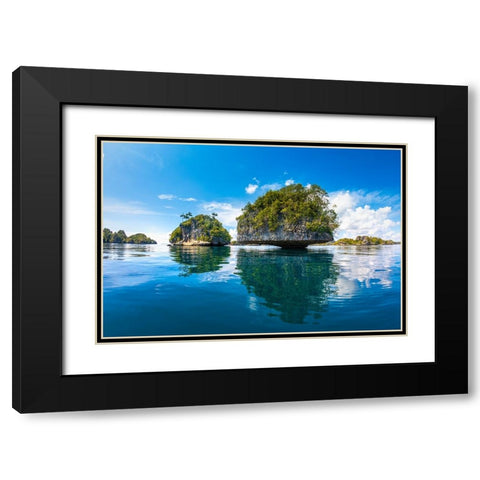 Raja Ampat Islands Black Modern Wood Framed Art Print with Double Matting by Gabriel, Barathieu