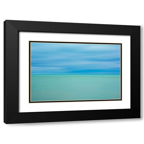 Calm Waters Black Modern Wood Framed Art Print with Double Matting by Merritt, Susan