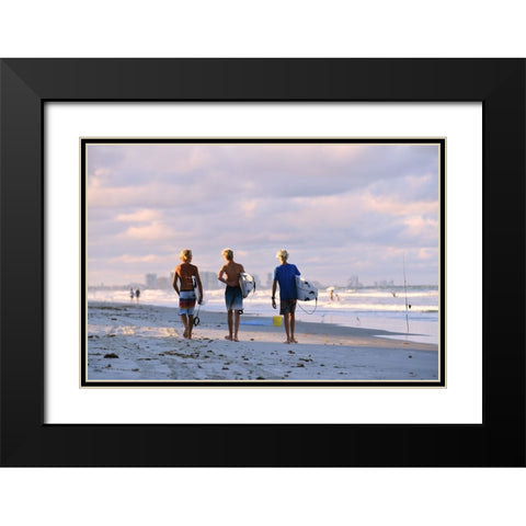 Having a good time! Black Modern Wood Framed Art Print with Double Matting by Zhang, Victor