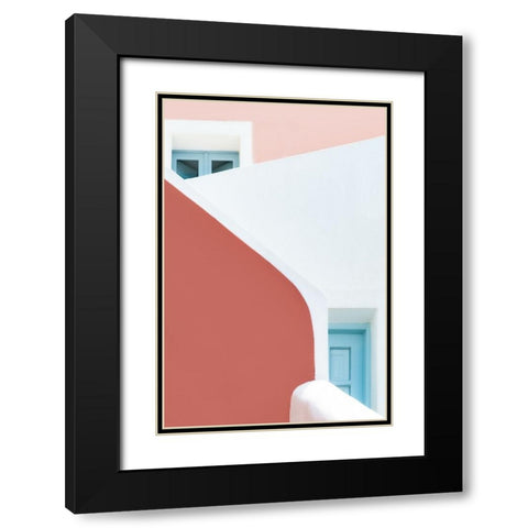 Pastel pinks and blues Black Modern Wood Framed Art Print with Double Matting by Wride, Linda