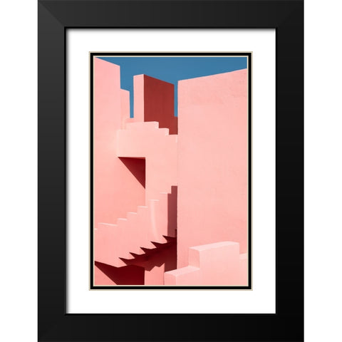 Shapes and shadows Black Modern Wood Framed Art Print with Double Matting by Wride, Linda