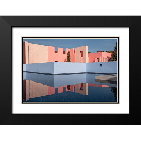 Muralla Roja #26 Black Modern Wood Framed Art Print with Double Matting by Wride, Linda