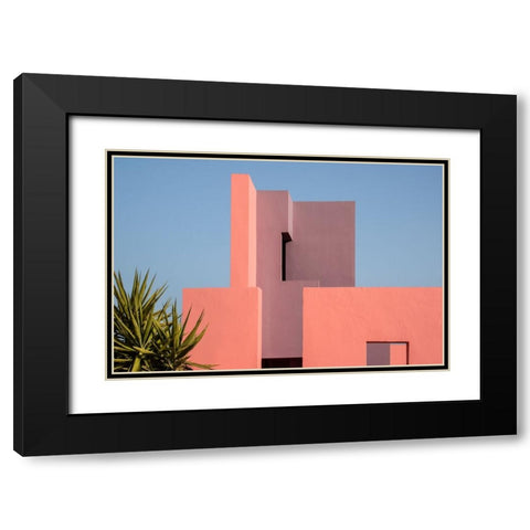Muralla Roja #49 Black Modern Wood Framed Art Print with Double Matting by Wride, Linda