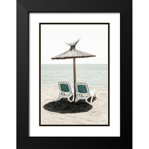 Solaris 02 Black Modern Wood Framed Art Print with Double Matting by Artographie Studio