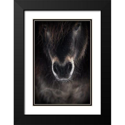 Ulysses Black Modern Wood Framed Art Print with Double Matting by R I, P