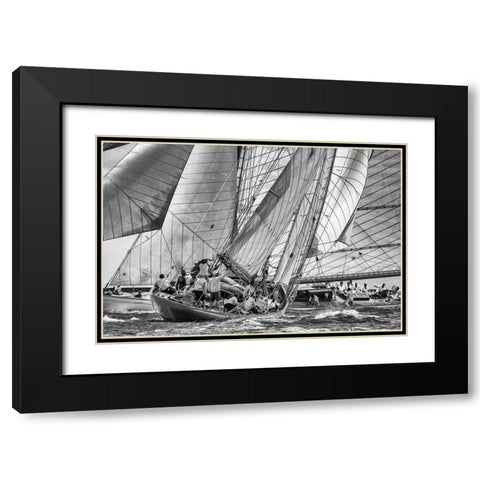 Moonbeams crossing Black Modern Wood Framed Art Print with Double Matting by Pelissier, Marc